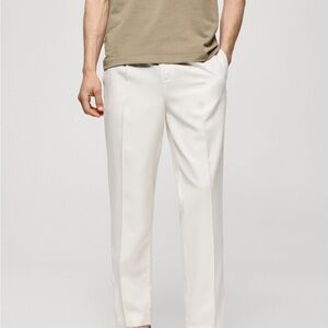 Mango Men’s Cream Trousers